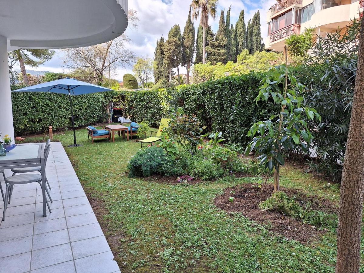 Charmant Appartement Residentiel Avec Terrasse, Jardin Privatif Et Piscine A Cannes Kültér fotó